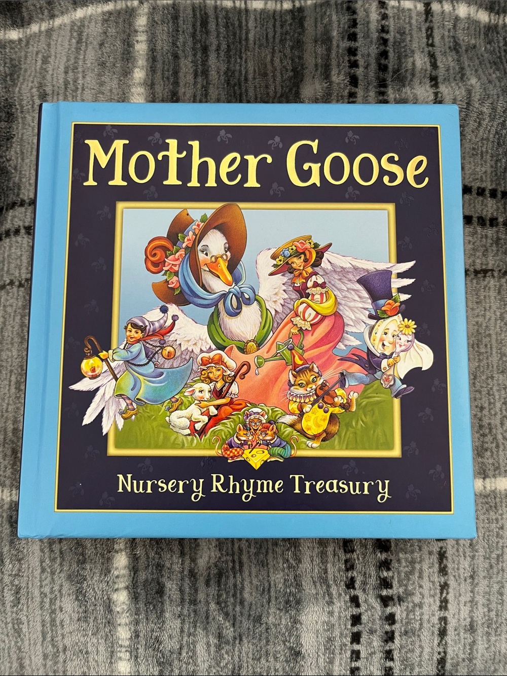 Mother Goose Nursery Rhyme Wall Art - Blue Cover
